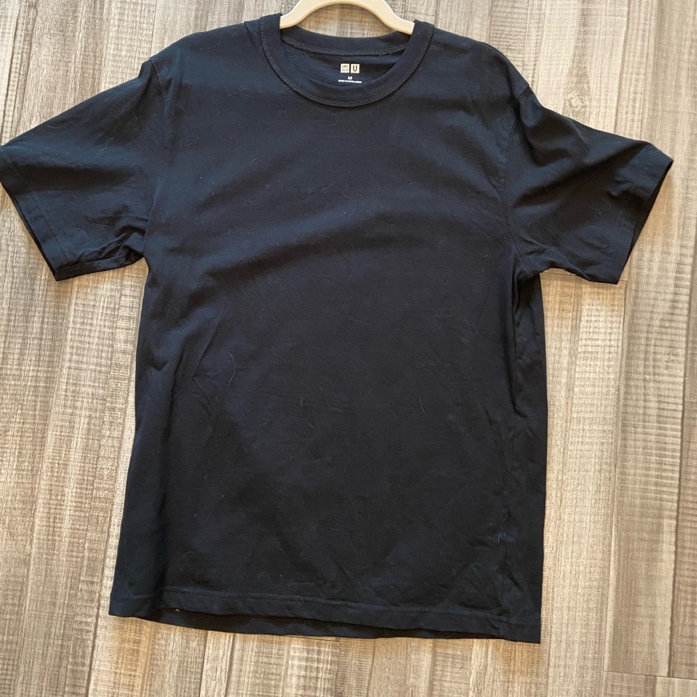 Uniqlo U Crew Neck T Shirt - Black - Size Medium